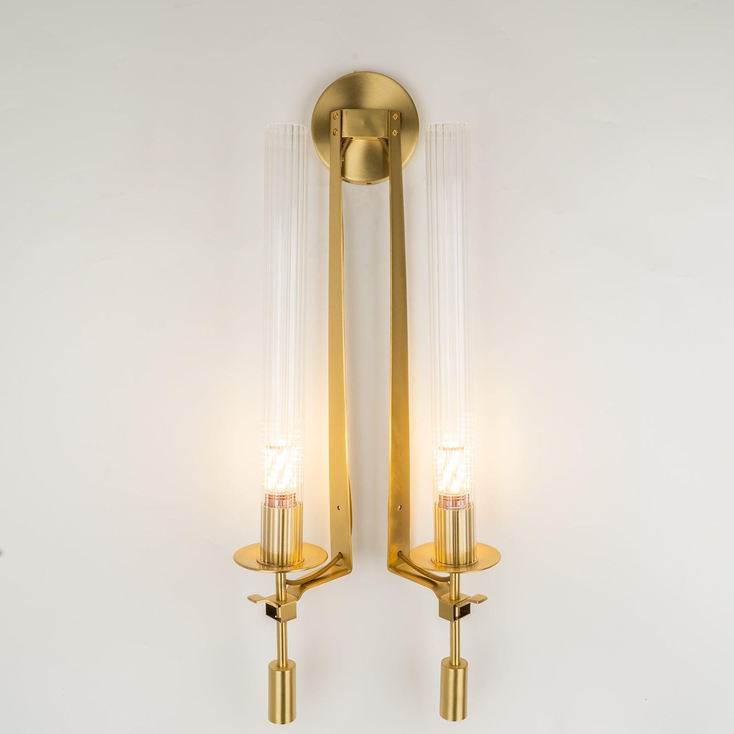 French Classicism Wall Light - Dia 22cm x H 71cm Set of 2 Brass, Hardwired Wall Sconce, detail 2