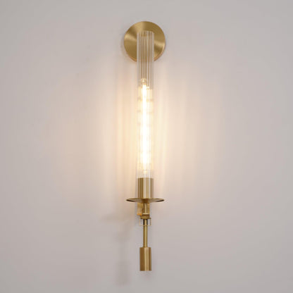 French Classicism Wall Light - Dia 22cm x H 71cm Set of 2 Brass, Hardwired Wall Sconce, detail 4