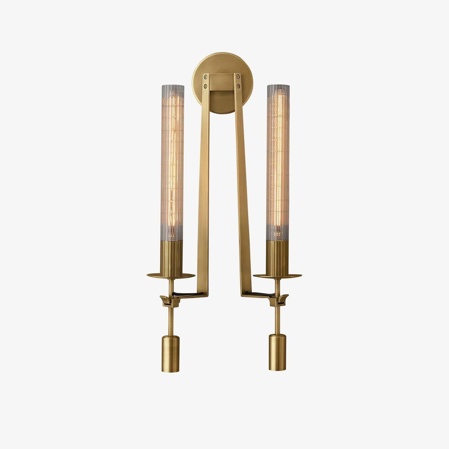 French Classicism Wall Light - Dia 12cm x H 71cm Brass, Hardwired Wall Sconce, detail 9
