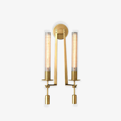 French Classicism Wall Light - Dia 12cm x H 71cm Brass, Hardwired Wall Sconce, detail 2