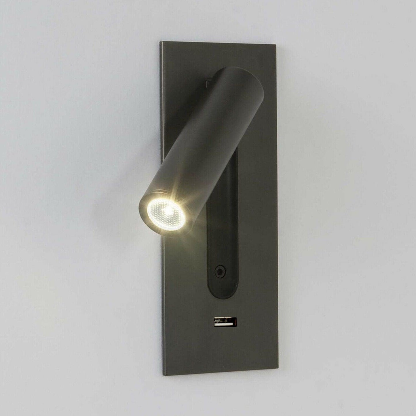 Black Bedside USB Wall Light - ∅ 3″ x H ‪7.2″ Aluminum alloy, Bedroom Wall Sconce, detail 21