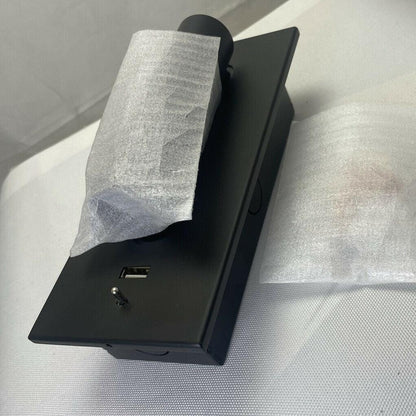 Black Bedside USB Wall Light - ∅ 3″ x H ‪7.2″ Aluminum alloy, Bedroom Wall Sconce, detail 5