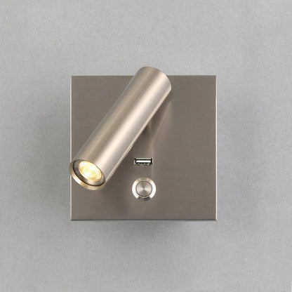 Black Bedside USB Wall Light - ∅ 3″ x H ‪7.2″ Aluminum alloy, Bedroom Wall Sconce, detail 27