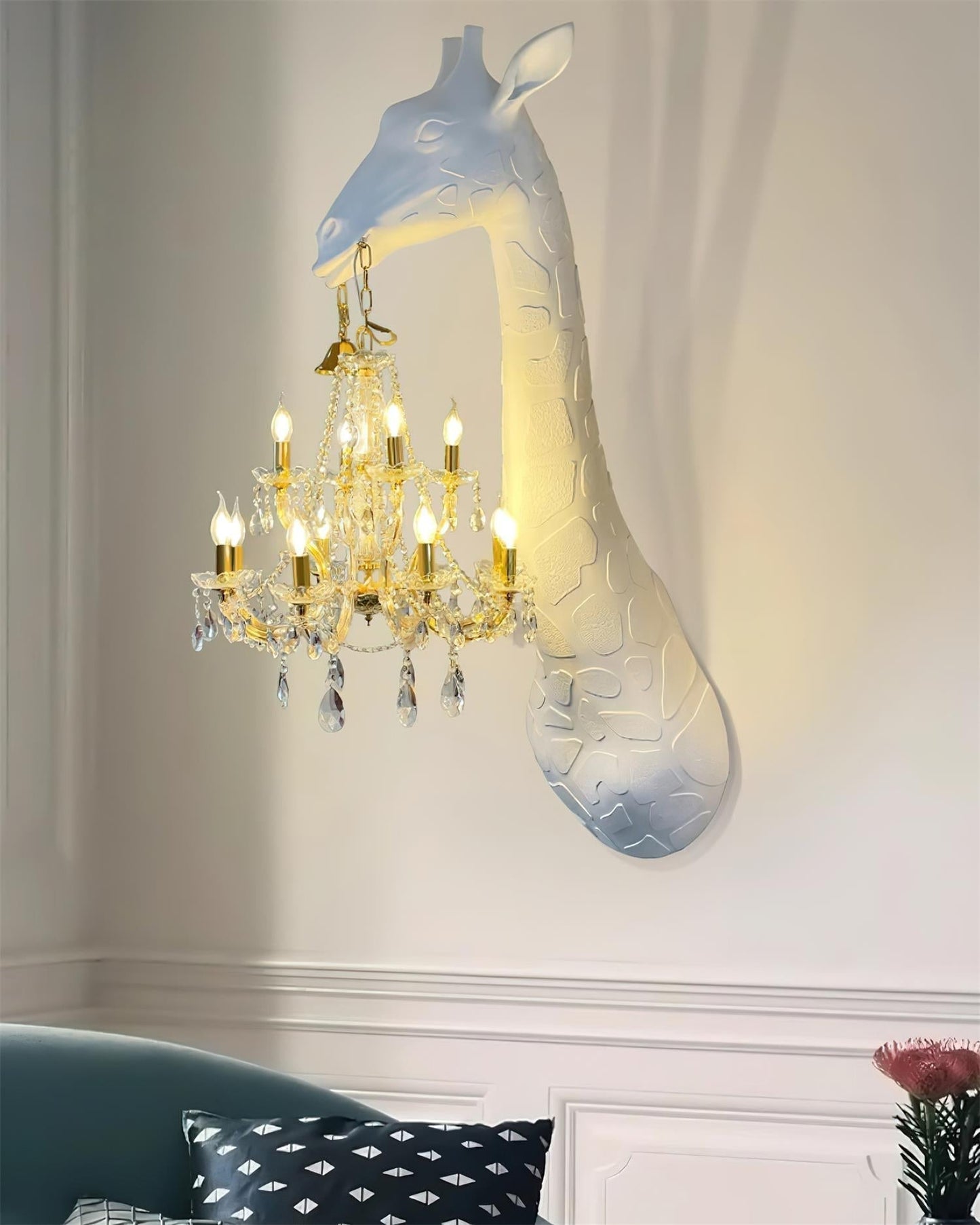 Giraffe Royale Wall Light, Hardwired Wall Sconce, detail 9