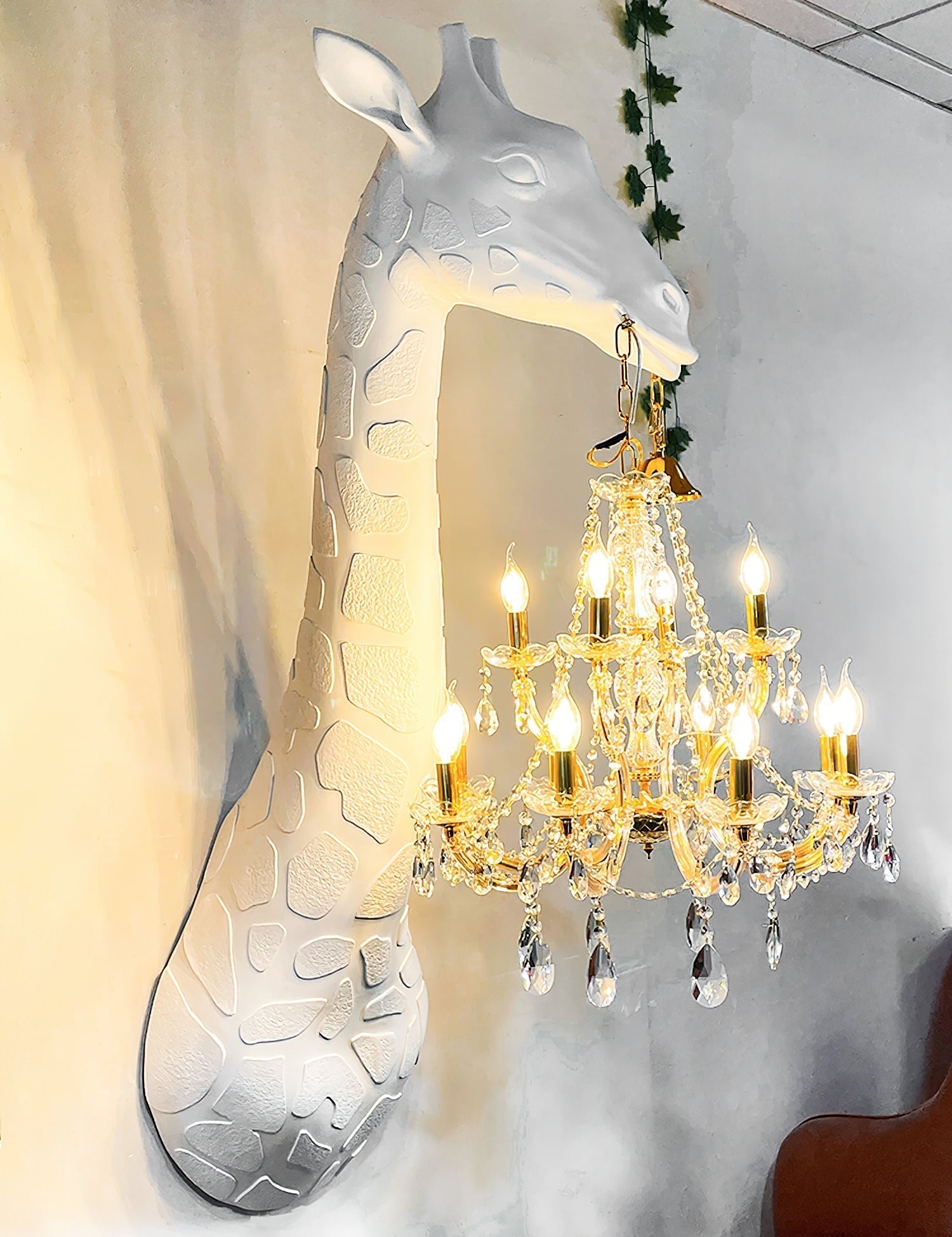Giraffe Royale Wall Light, Hardwired Wall Sconce, detail 11