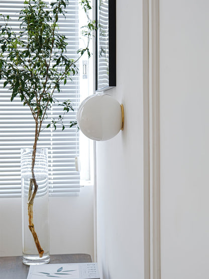 Glass Mini Orb Wall Light, Hardwired Wall Sconce, detail 17