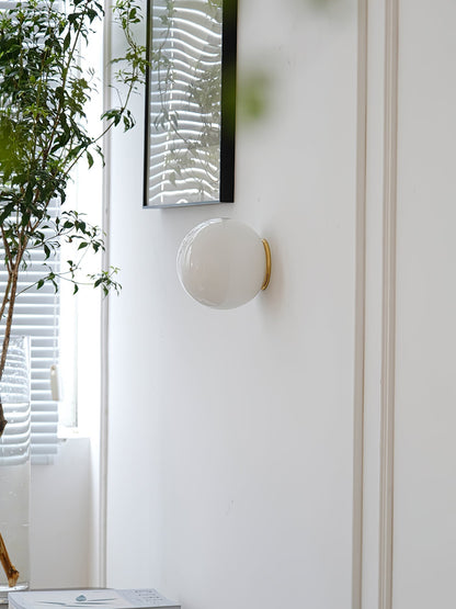 Glass Mini Orb Wall Light, Hardwired Wall Sconce, detail 11