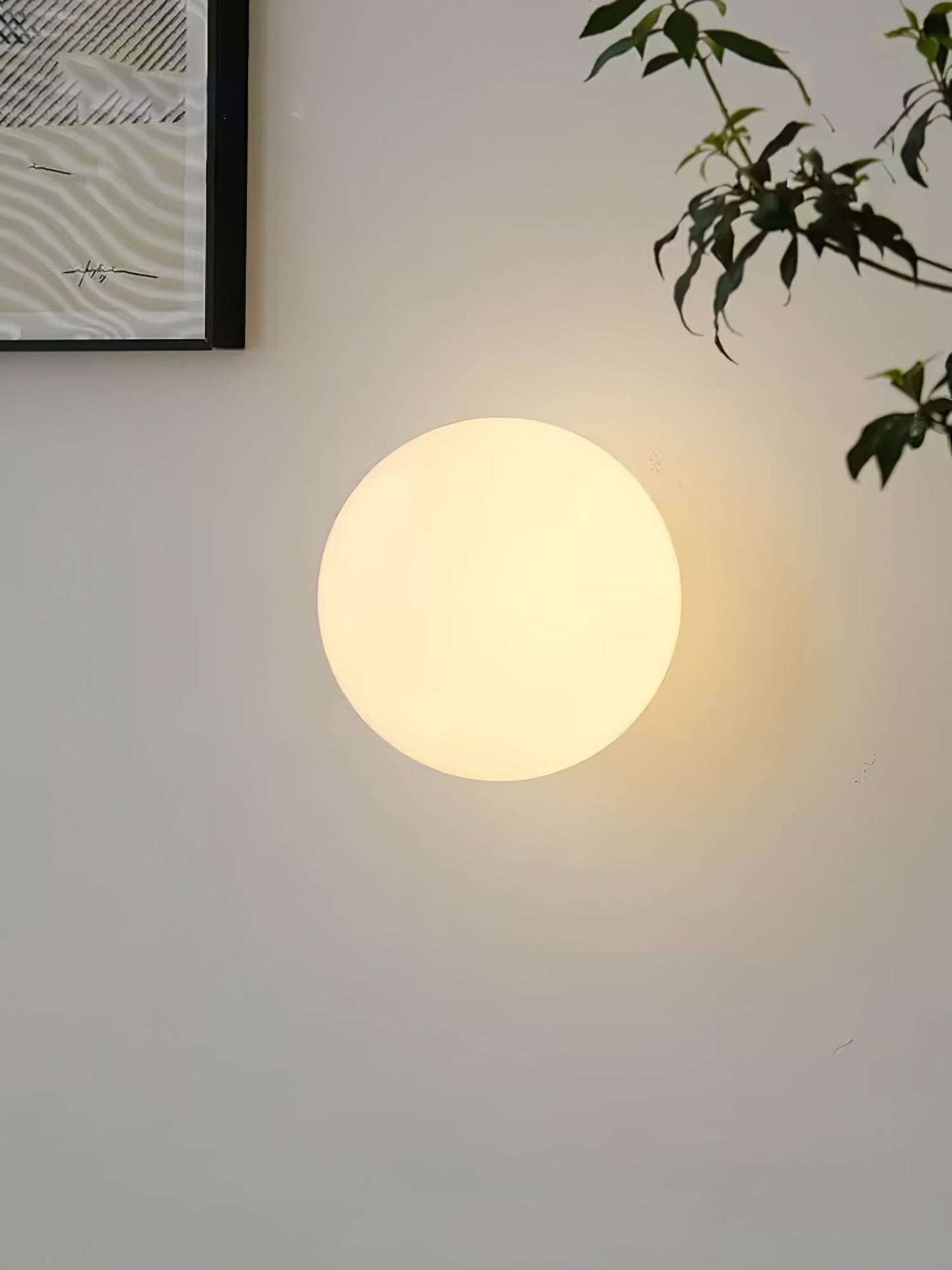 Glass Mini Orb Wall Light, Hardwired Wall Sconce, detail 3