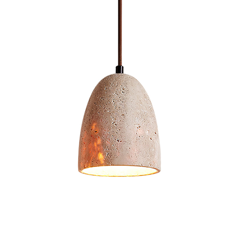 Grace Bell Travertine Pendant Lamp 4.7" - Tianguang Alabaster Lighting