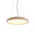 Grove Circle Travertine Pendant Light 59 in W - Tianguang Alabaster Lighting