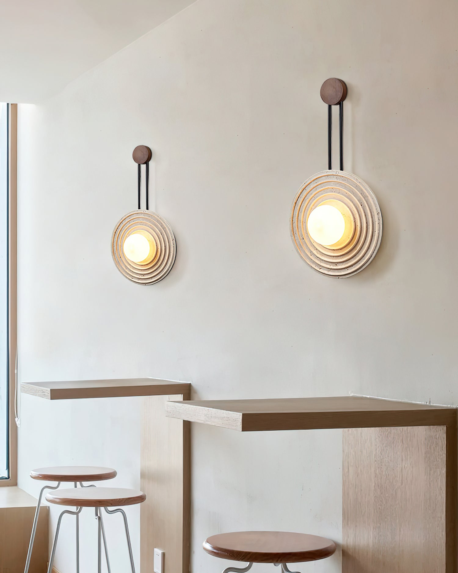 Growth Ring Wall Light, Hardwired Wall Sconce, detail 9