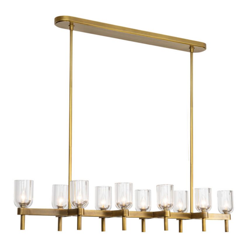 Harmonie Linear Alabaster Chandelier 52" - Tianguang Alabaster Lighting