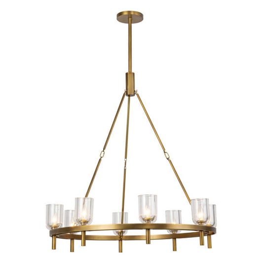 Harmonie Round Alabaster Chandelier 36" - Tianguang Alabaster Lighting