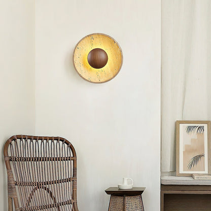 Halo Travertine Wall Light, Hardwired Wall Sconce, detail 7