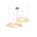Hexagonal Alabaster Chandelier - Tianguang Alabaster Lighting