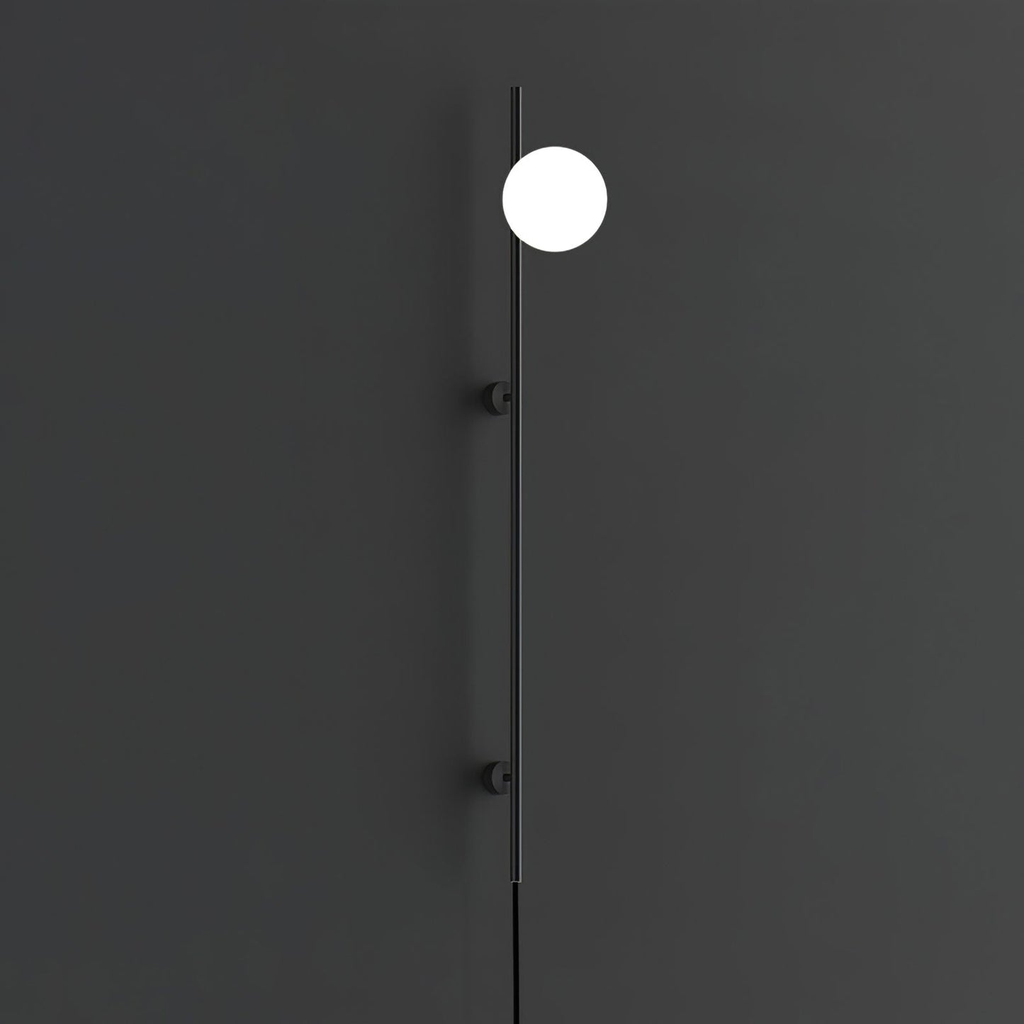 Houseof Plug-In Wall Light - Black Wall Lamp, Plug-In Wall Sconce, Metal, Dia 15cm x H 115cm