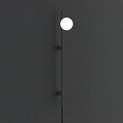 Houseof Plug-In Wall Light - Black Wall Lamp, Plug-In Wall Sconce, Metal, Dia 15cm x H 115cm