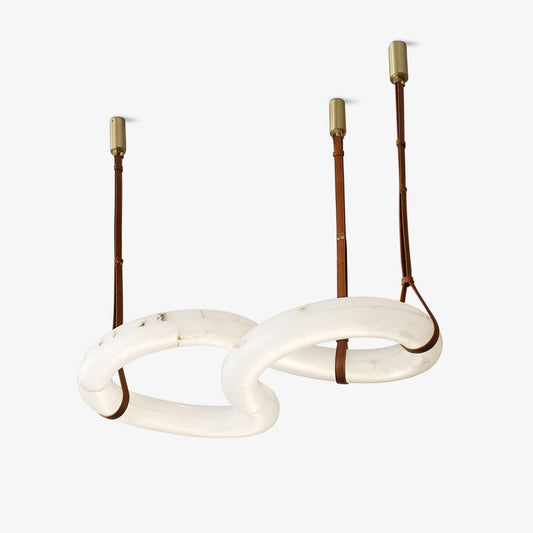 Infinity Alabaster Pendant Lamp 120 cm Dia - Tianguang Alabaster Lighting