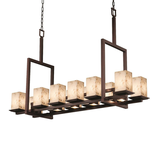 Alabaster Rocks 51 Inch 12 Light Chandelier - Tianguang Alabaster Lighting