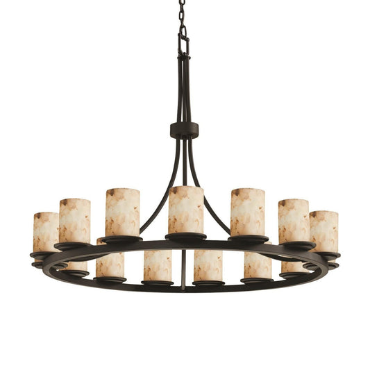 Alabaster Rocks 42 Inch 15 Light LED Chandelier - Tianguang Alabaster Lighting