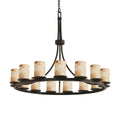 Alabaster Rocks 60 Inch 21 Light LED Chandelier - Tianguang Alabaster Lighting