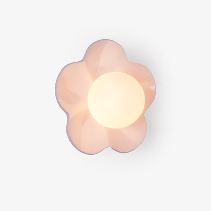 La fleur Wall Light - Φ 7.9 x H 6.7 Resin, Hardwired Wall Sconce