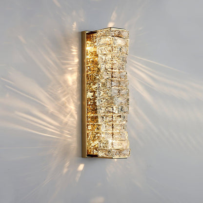 Laminated Crystal Wall Light, Hardwired Wall Sconce, detail 14