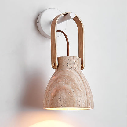 Lanta Arc Stone Wall Light, Hardwired Wall Sconce, detail 15