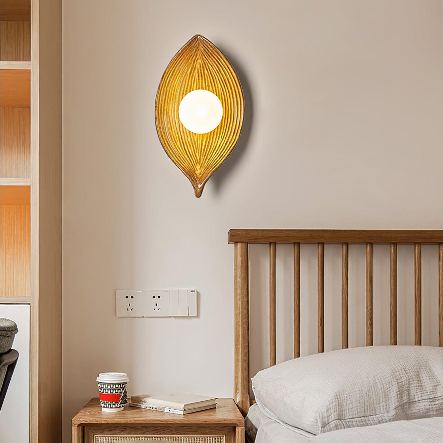Leaf Canoe Wall-mounted Lamp Wall Light, Hardwired Wall Sconce, detail 7