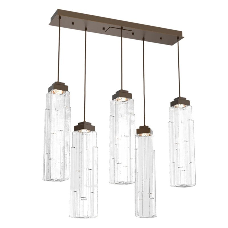 Ledges Linear Natural Stone Chandelier 5-Light 7-Light 9-Light - Tianguang Alabaster Lighting
