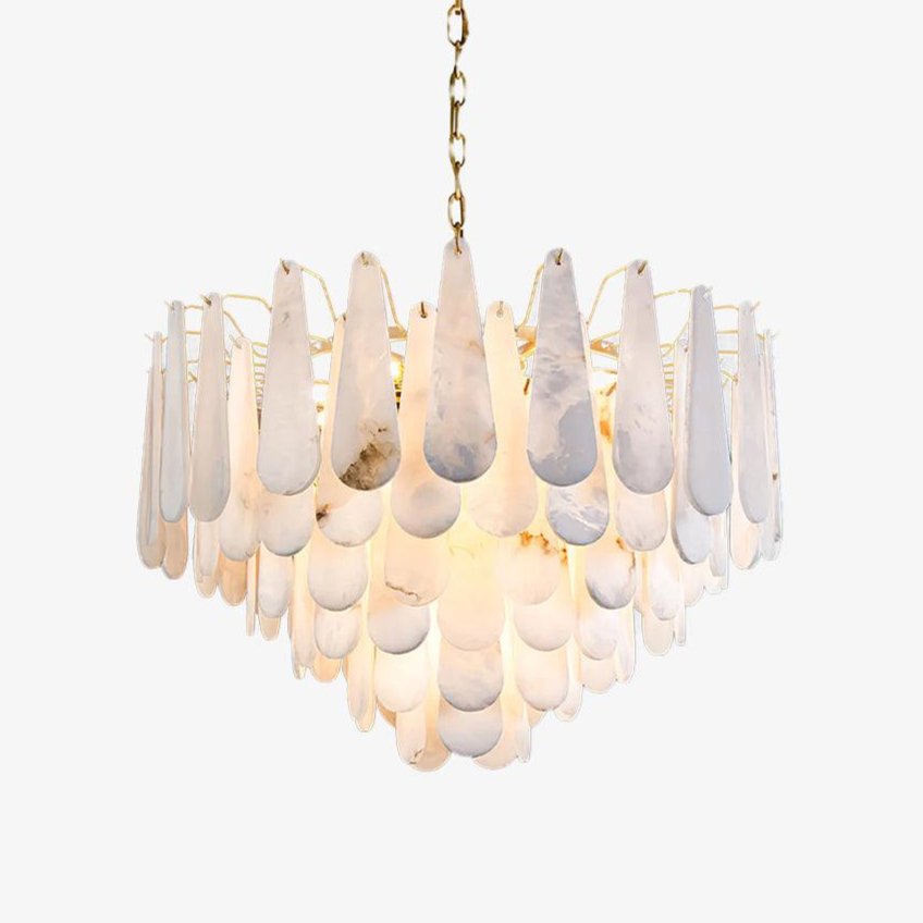 Leon Gasolier Alabaster Chandelier - Tianguang Alabaster Lighting