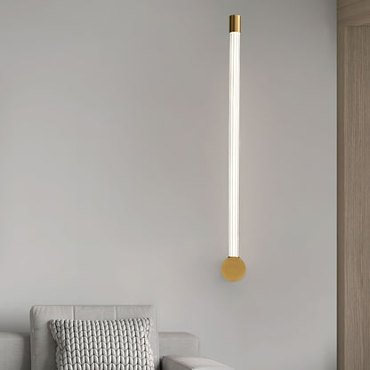 Linear LED Rechargeable Wall Light - ∅ 2.7″ x H 25.6″ Metal, Bedroom Wall Sconce, detail 5