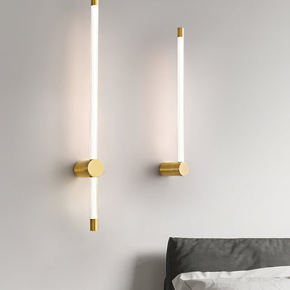 Linear LED Rechargeable Wall Light - ∅ 2.7″ x H 25.6″ Metal, Bedroom Wall Sconce, detail 2