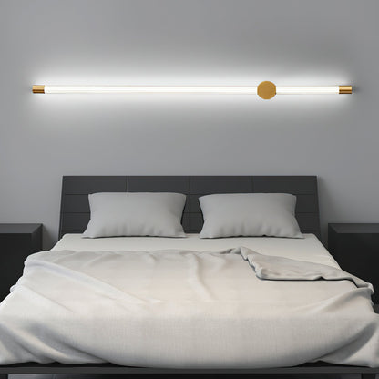 Linear LED Rechargeable Wall Light - ∅ 2.7″ x H 25.6″ Metal, Bedroom Wall Sconce, detail 7