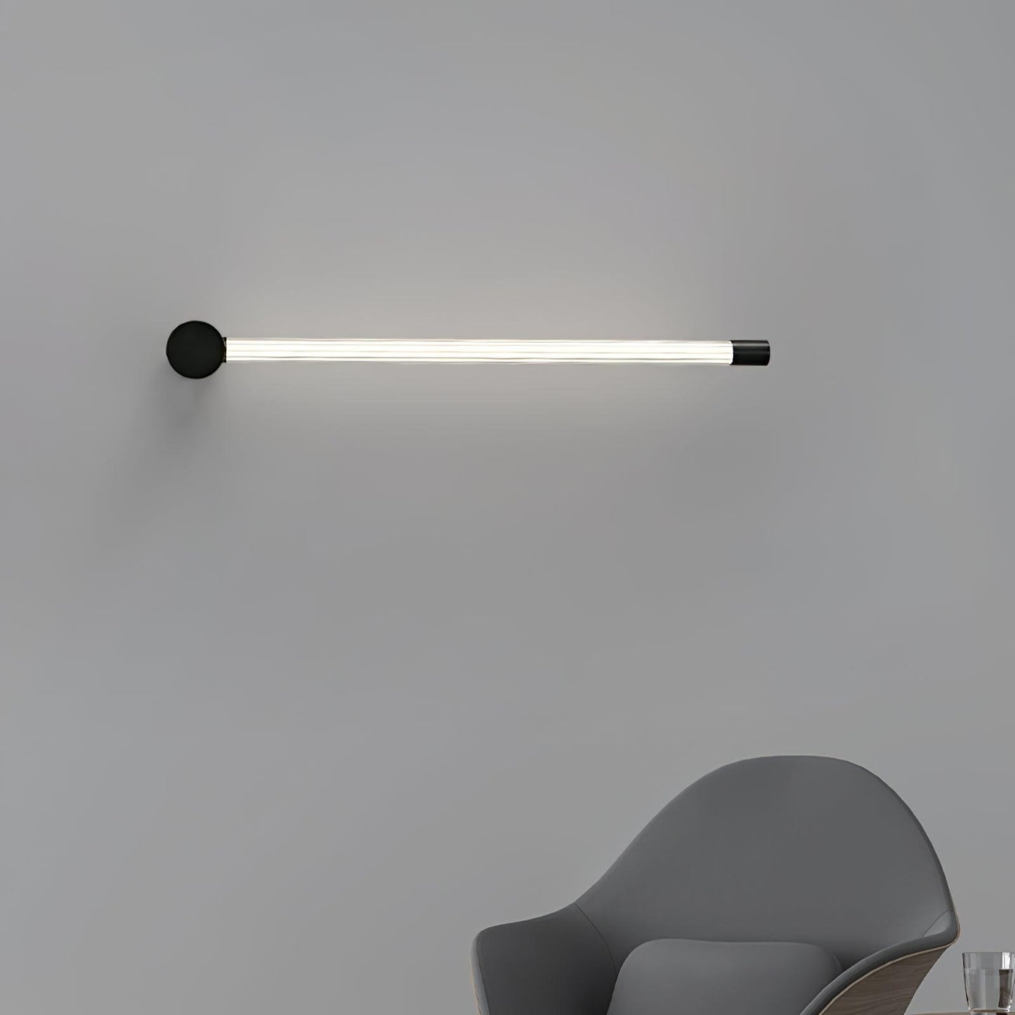 Linear LED Rechargeable Wall Light - ∅ 2.7″ x H 25.6″ Metal, Bedroom Wall Sconce, detail 4