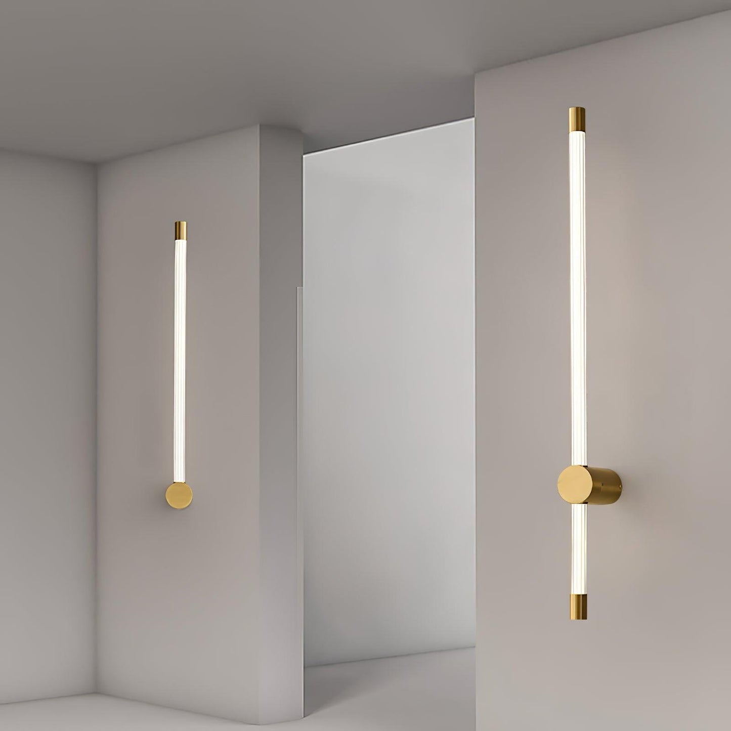 Linear LED Rechargeable Wall Light - ∅ 2.7″ x H 25.6″ Metal, Bedroom Wall Sconce, detail 3