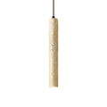 Long Cylinder Travertine Pendant Lamp 1.6" - Tianguang Alabaster Lighting