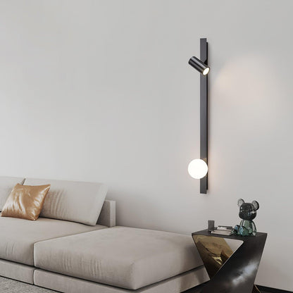 Long Arm Wall Light - W 3.9″ x H 31.5″ Brass, Bedroom Wall Sconce, detail 3