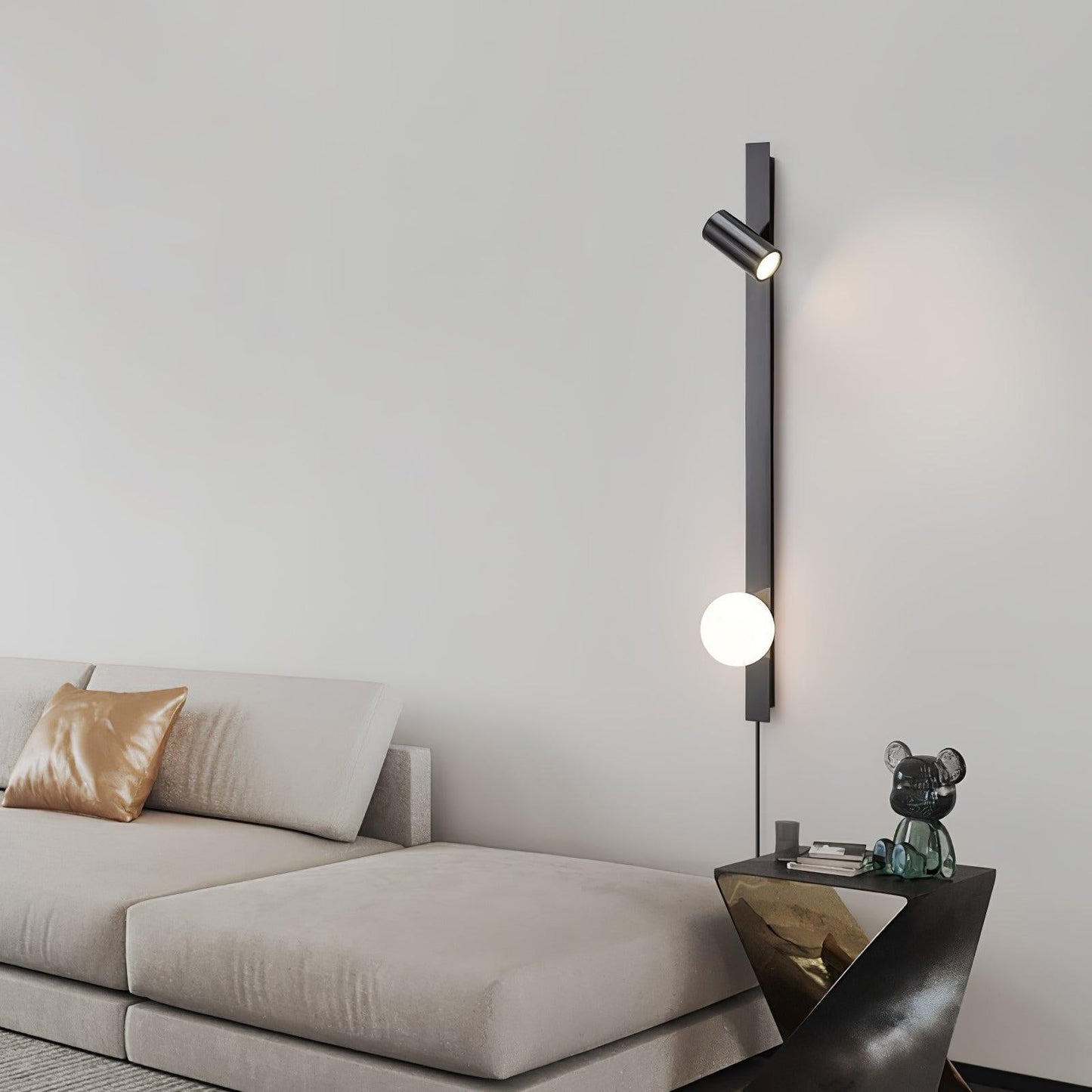 Long Arm Plug-In Wall Light, Plug-In Wall Sconce, detail 5
