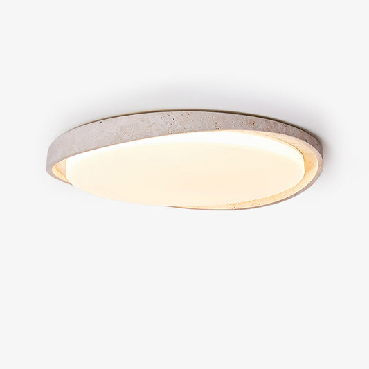 Lumen Arc Travertine Ceiling Light - Tianguang Alabaster Lighting