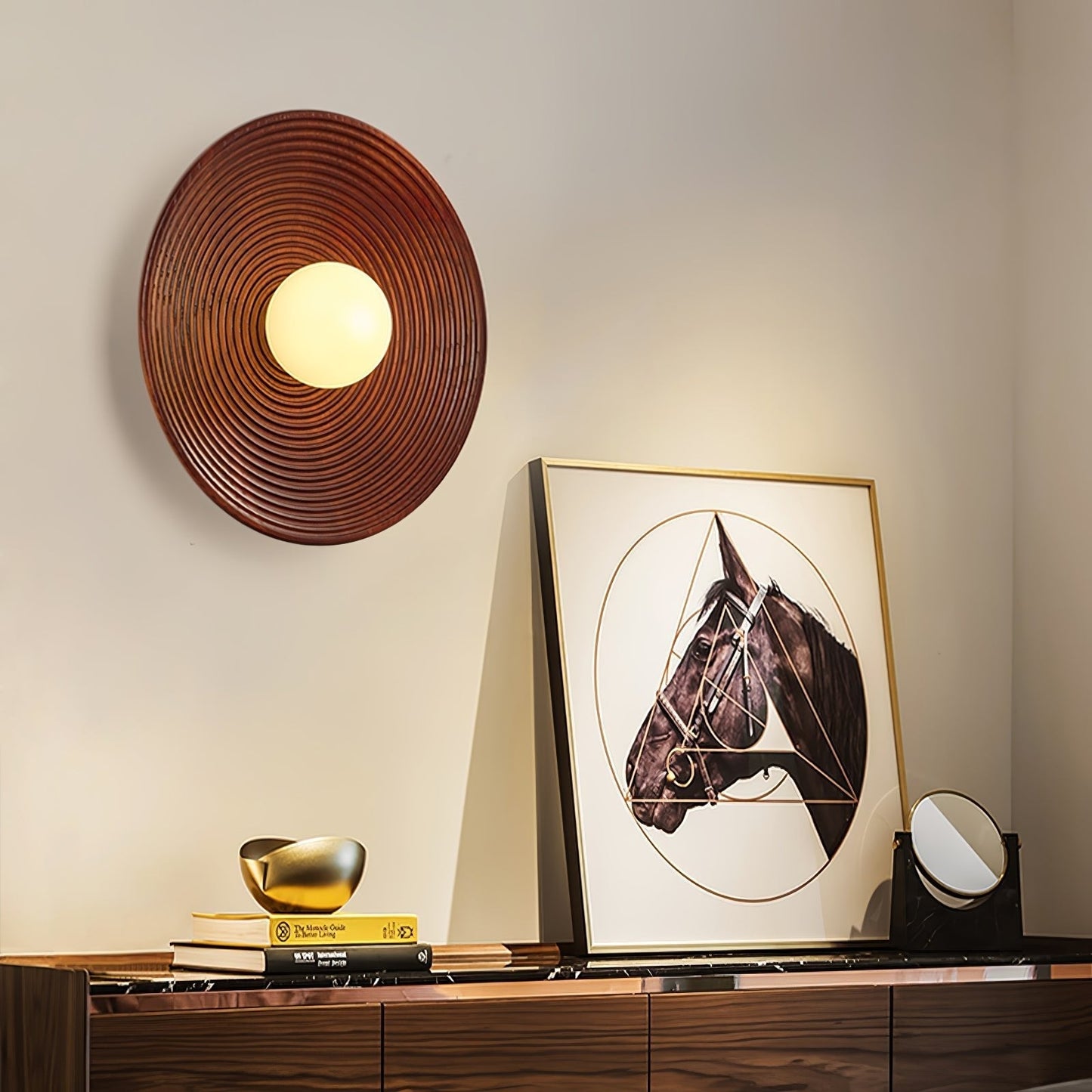 Lumina Contour Wooden Wall Light, Hardwired Wall Sconce, detail 7