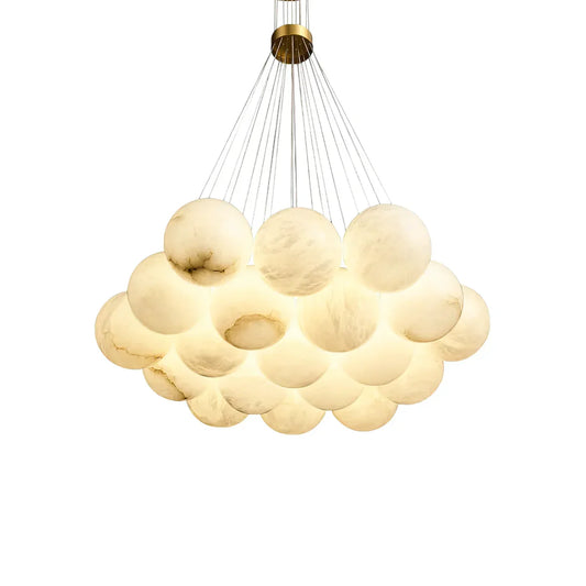Lunar Alabaster Spherical Chandelier - Tianguang Alabaster Lighting