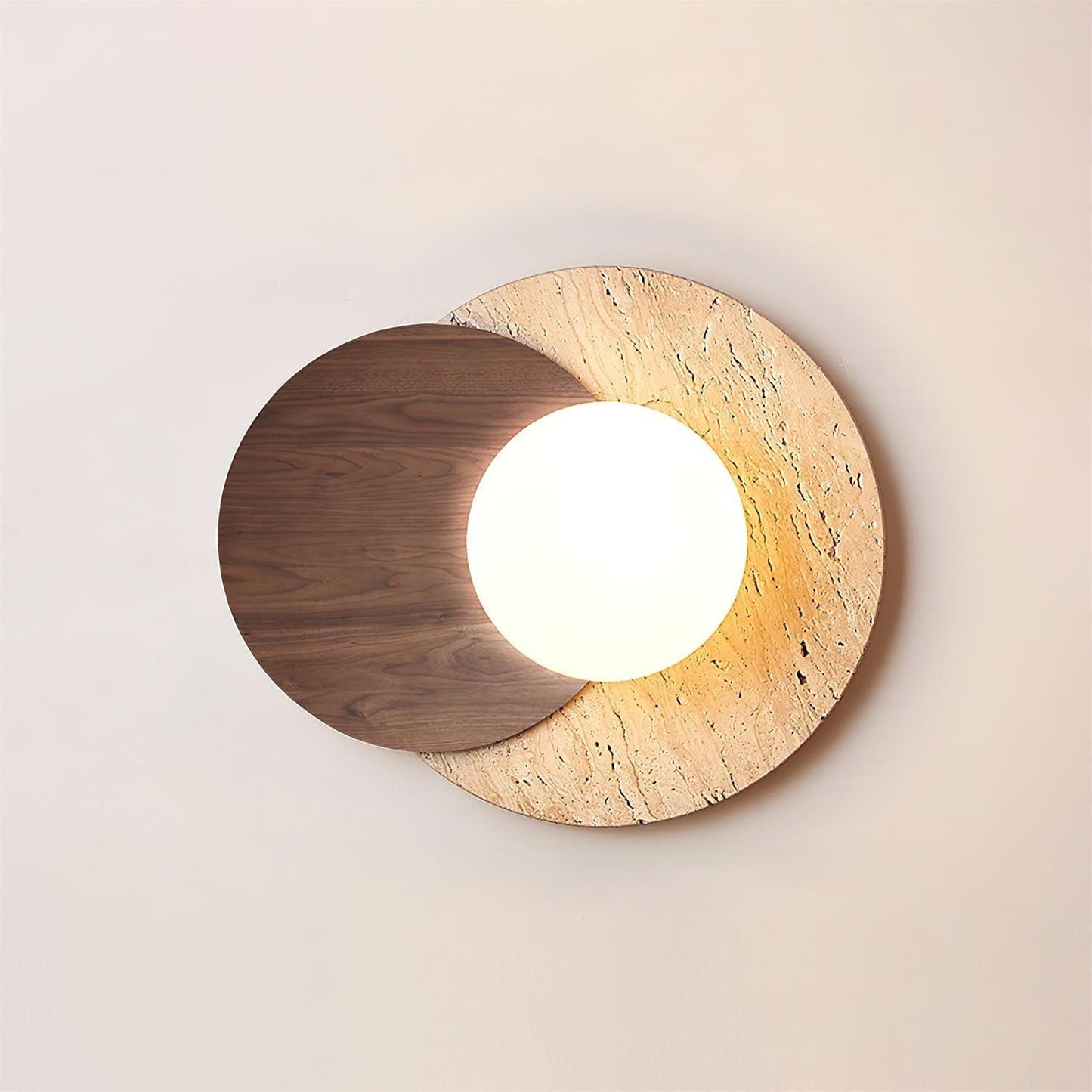 Lunar Eclipse Wall Light, Hardwired Wall Sconce, Glass, Dia 30cm x H 25cm