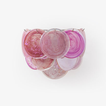 Lunaria Disc Murano Wall Light, Hardwired Wall Sconce, Glass, Dia 34cm x H 28cm