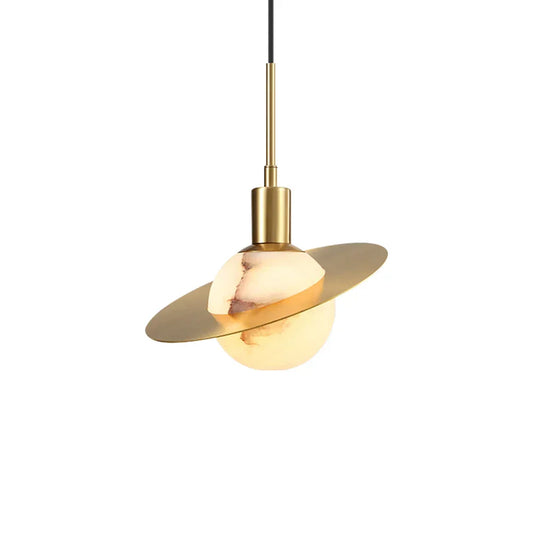 Luxury Alabaster Round Pendant Lamp - Tianguang Alabaster Lighting