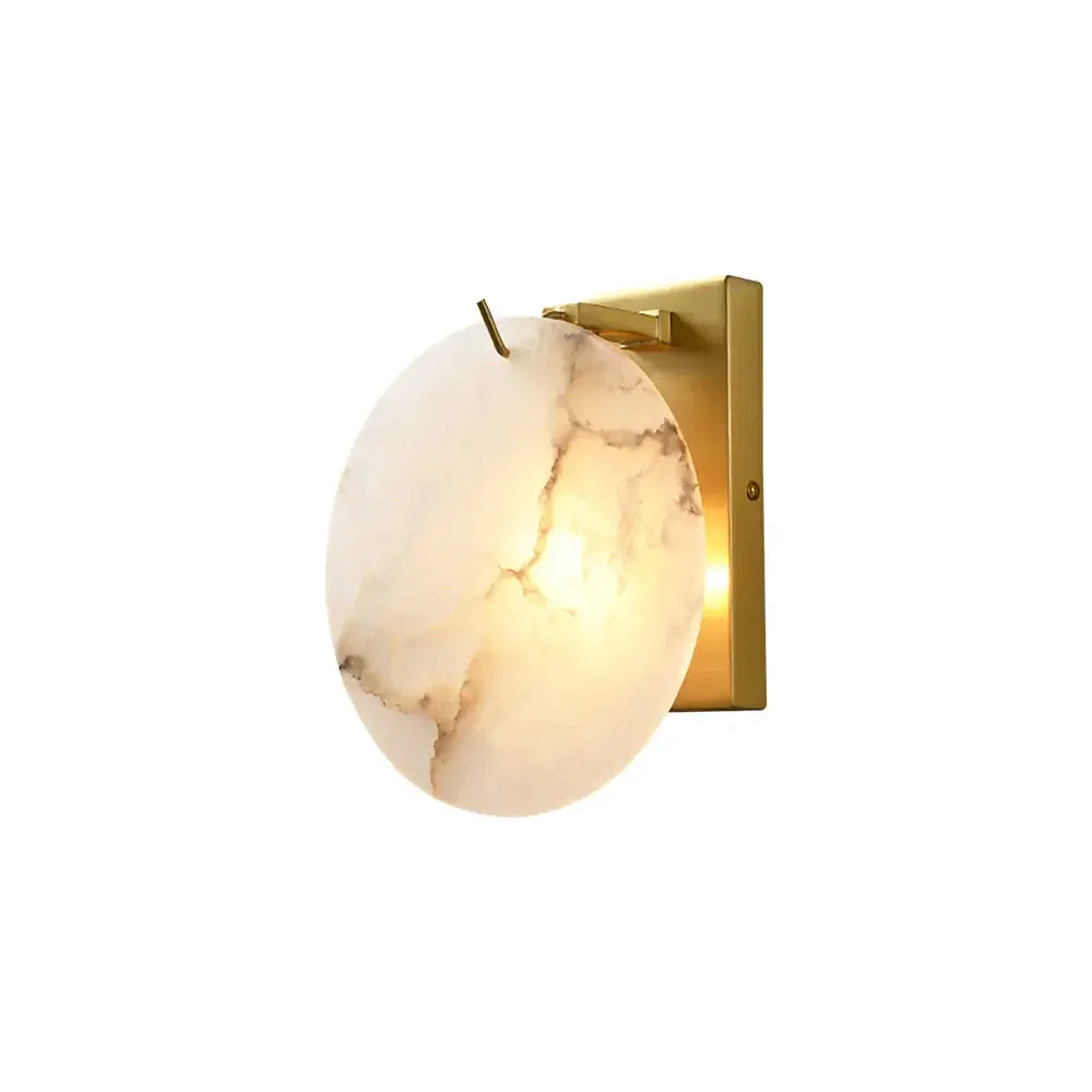 Luxury Alabaster Round Wall Light - Tianguang Alabaster Lighting
