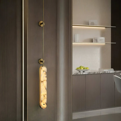 Lysandra Alabaster Wall Light, Hardwired Wall Sconce, detail 4