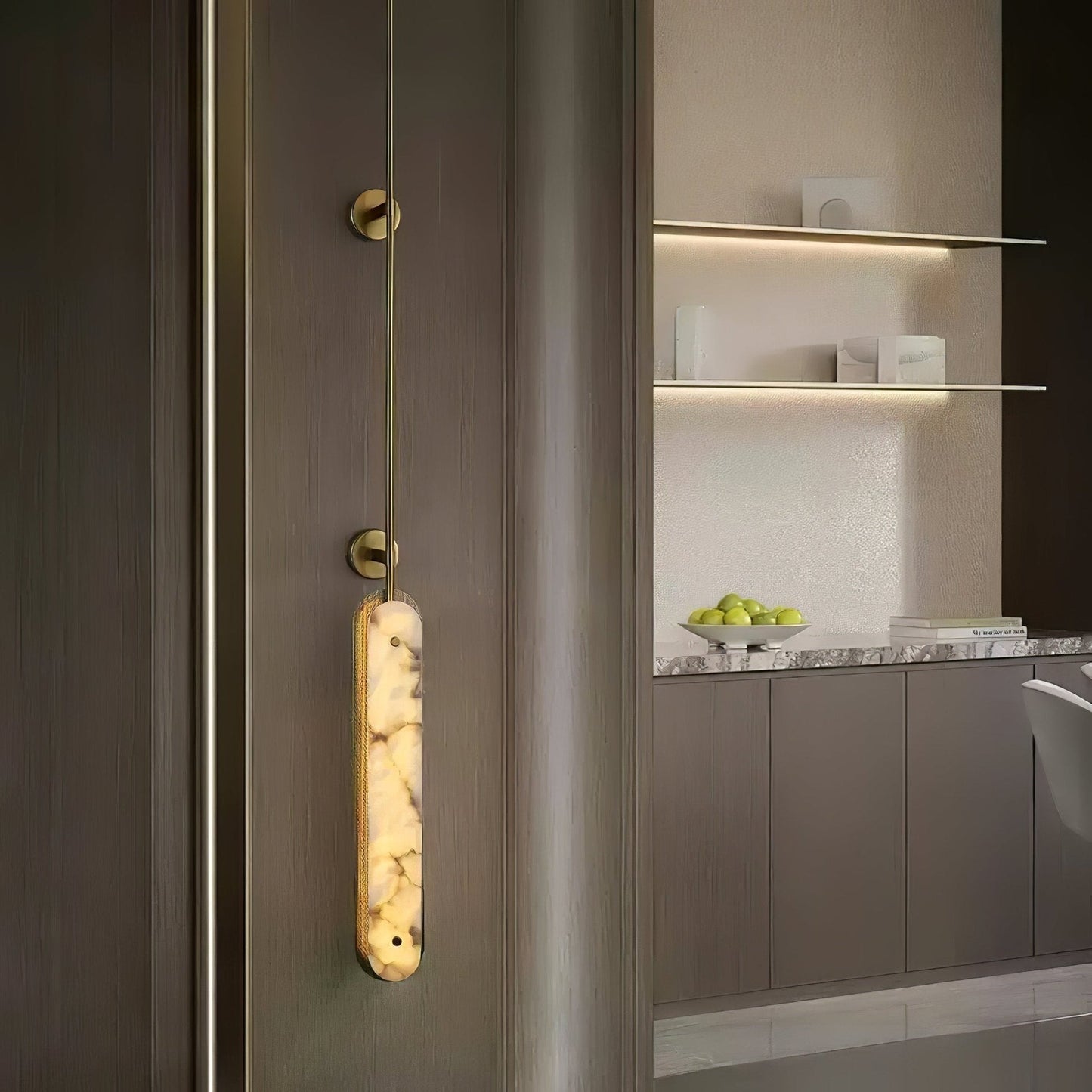 Lysandra Alabaster Wall Light, Hardwired Wall Sconce, detail 6