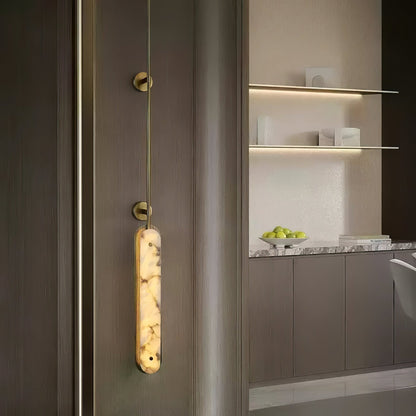 Lysandra Alabaster Wall Light, Hardwired Wall Sconce, detail 6