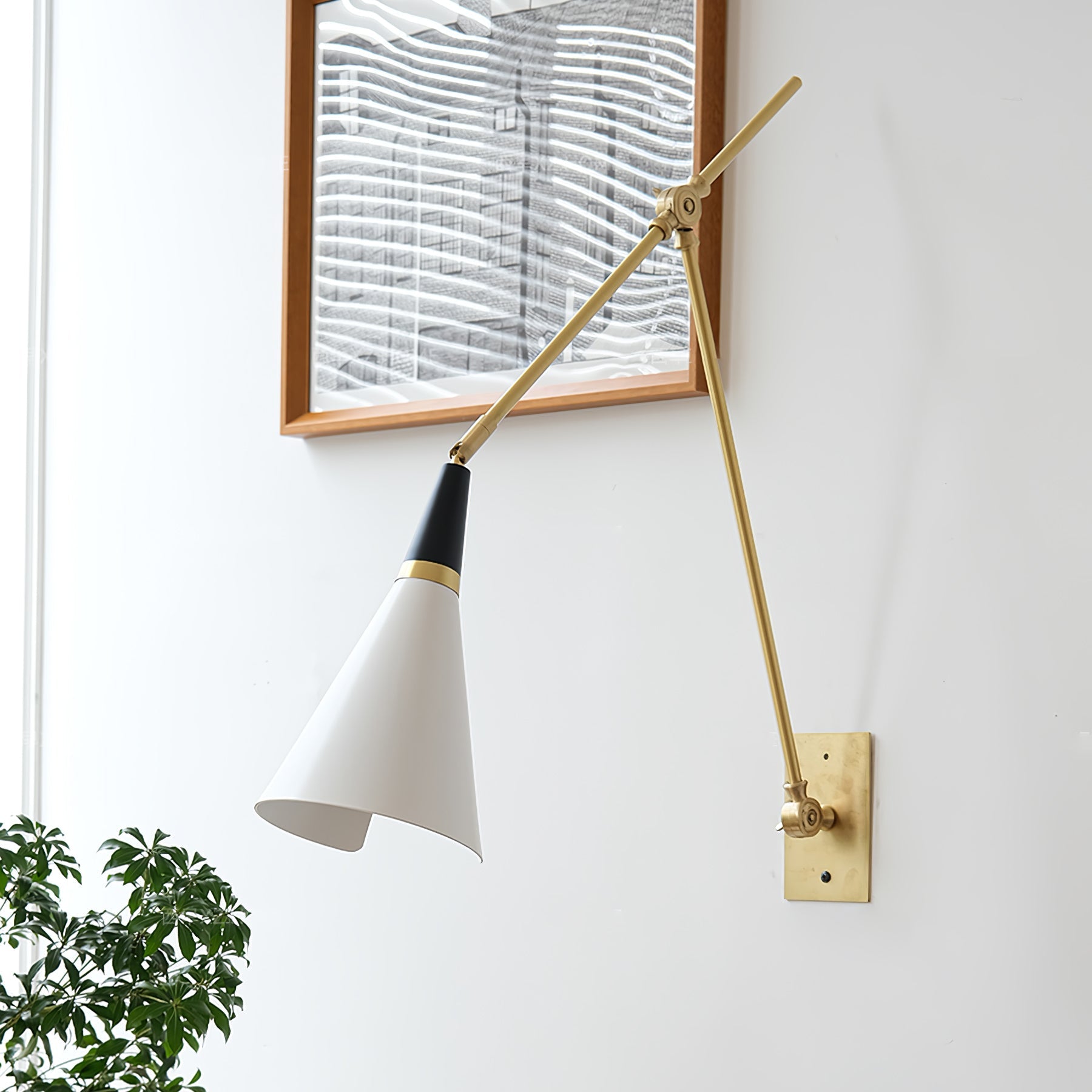 Magari Wall Light - L 74cm x H 66cm Metal, Hardwired Wall Sconce, detail 19